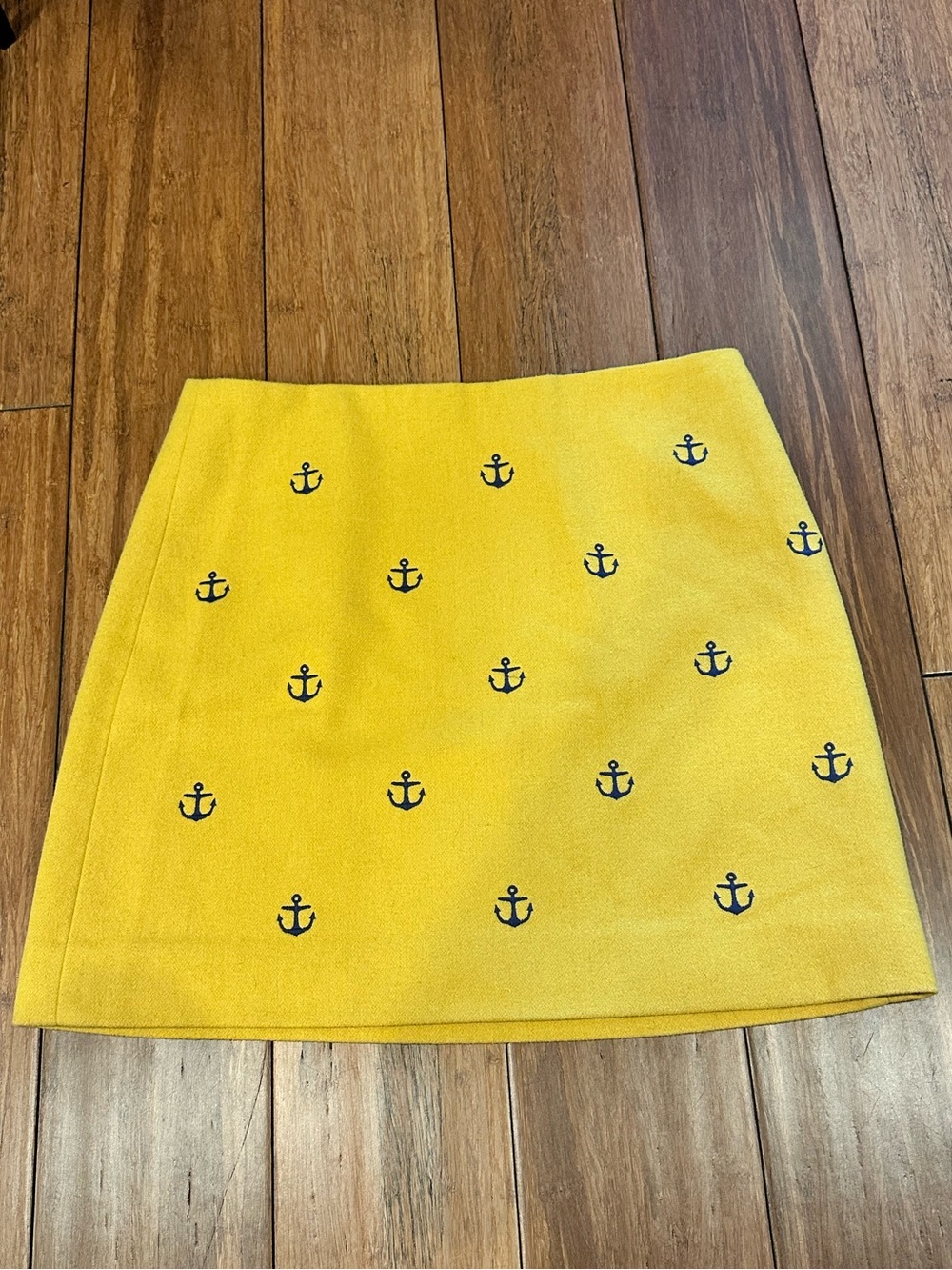 Vineyard Vines Yellow Wool Blend Anchor Mini Skirt - Size 0